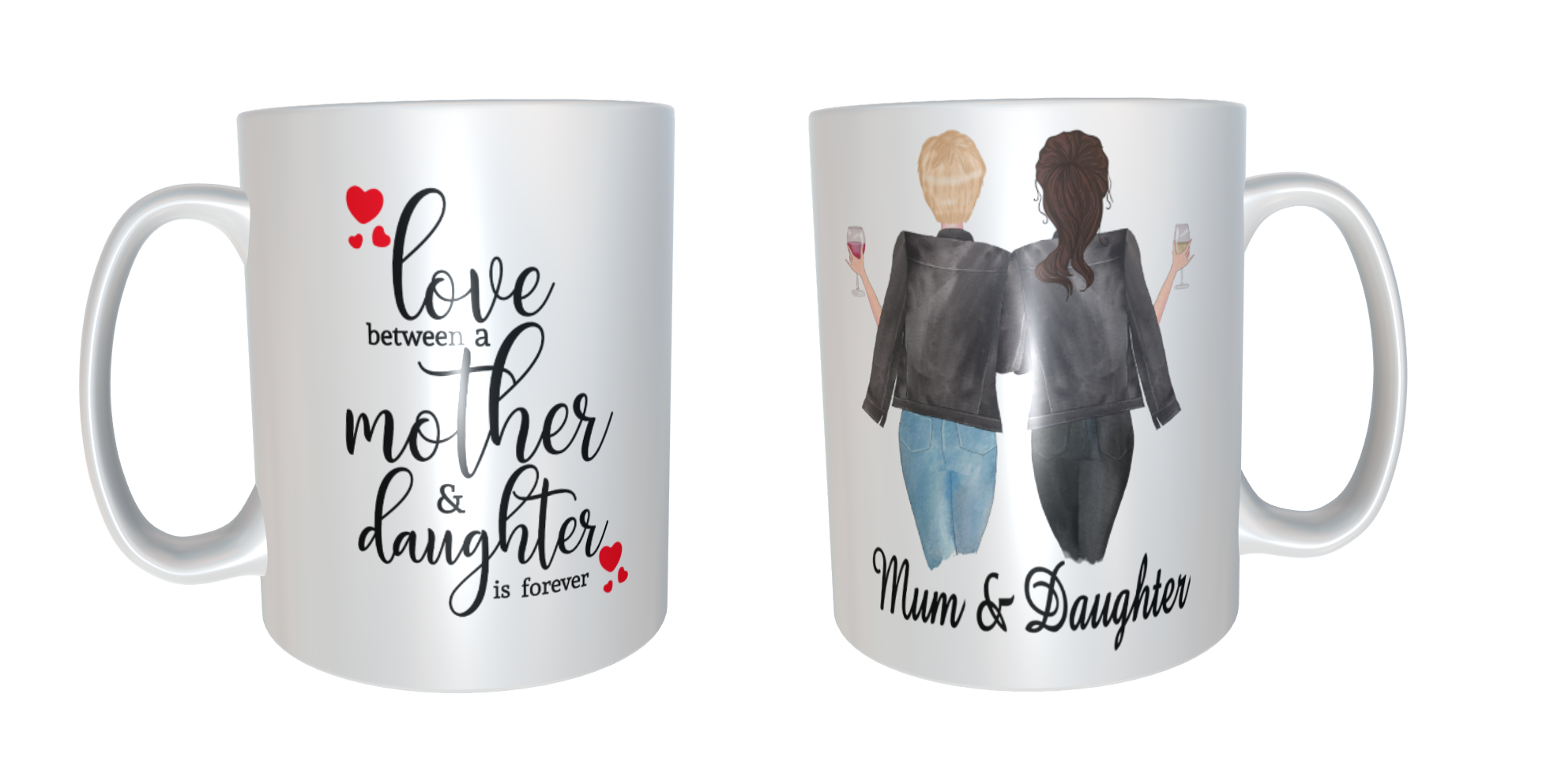 Mum and Daughter Ceramic Custom Mug - Click Image to Close